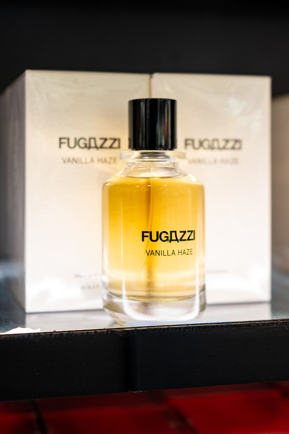 Fugazzi fragrance on a turntable