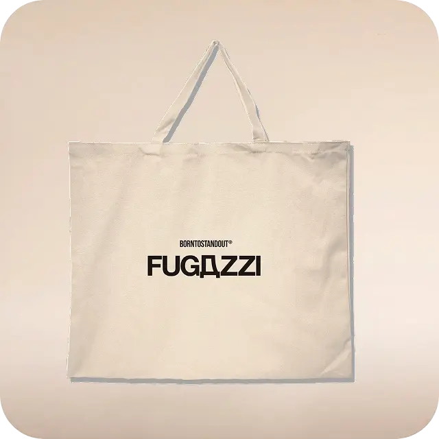 BORNTOSTANDOUT® - Beige Tote Bag Fugazzi Fragrances