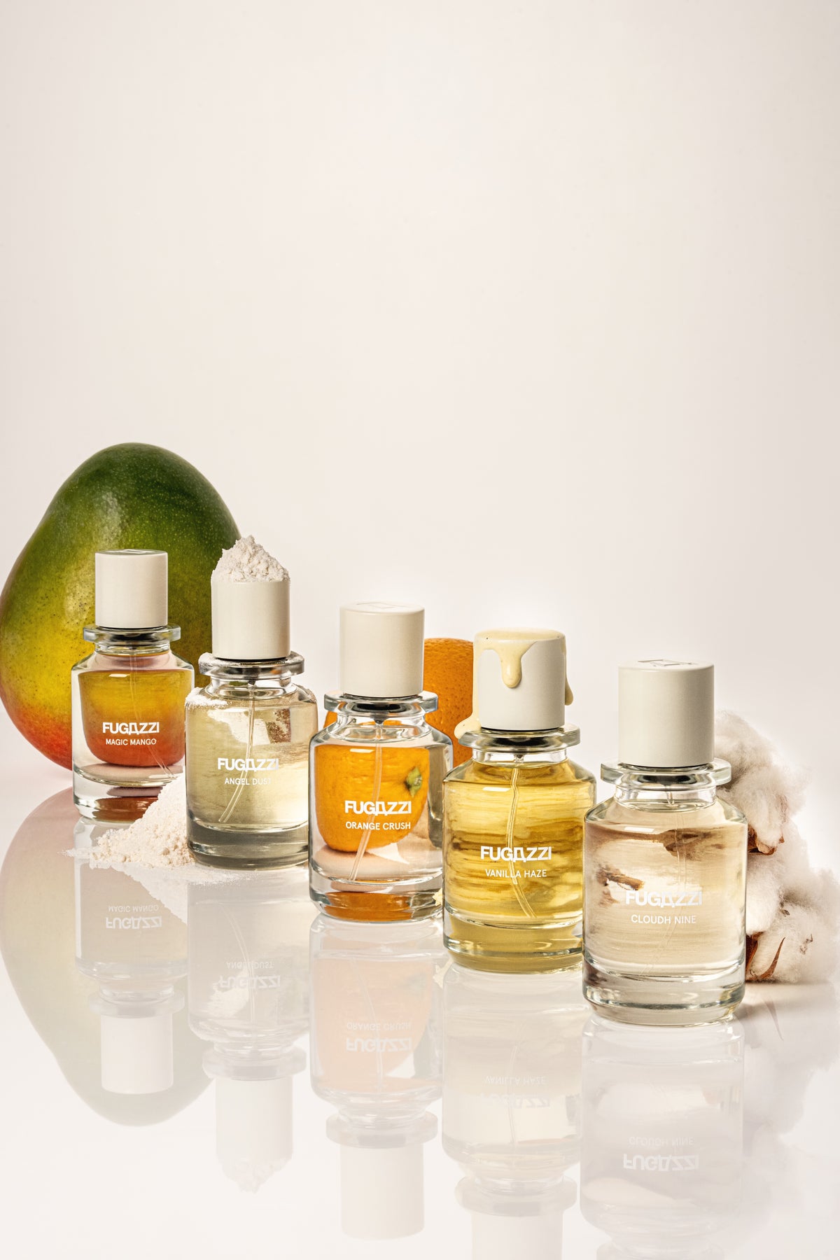 Fugazzi fragrance beside a disco ball