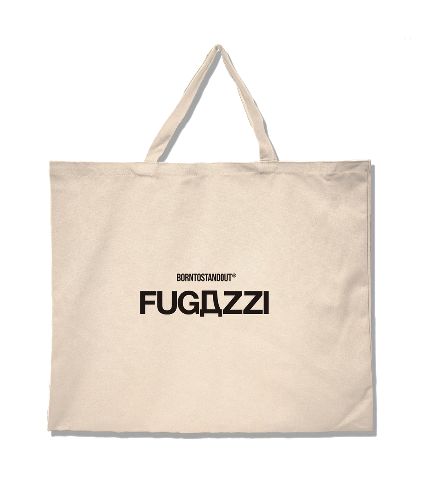 BORNTOSTANDOUT® - Beige Tote Bag Fugazzi Fragrances