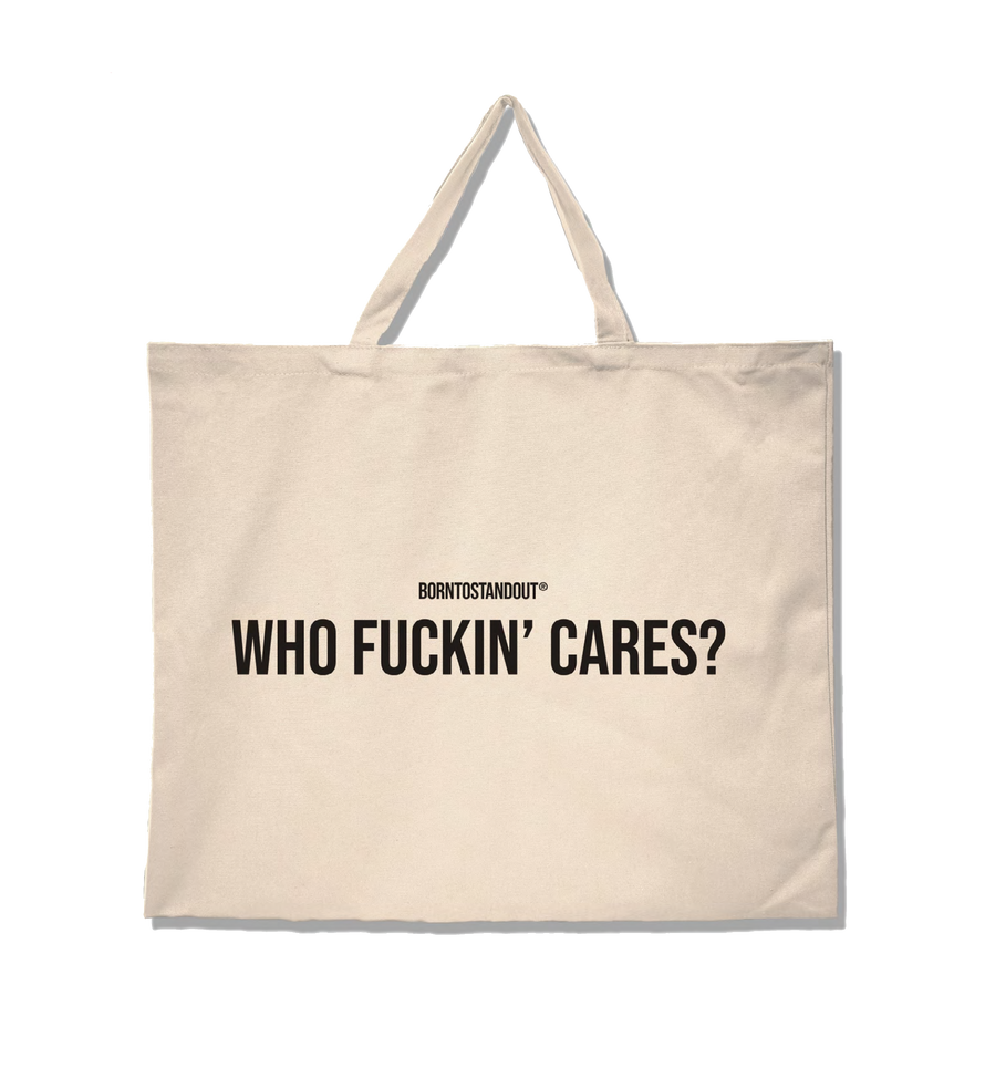 BORNTOSTANDOUT® - Beige Tote Bag Fugazzi Fragrances